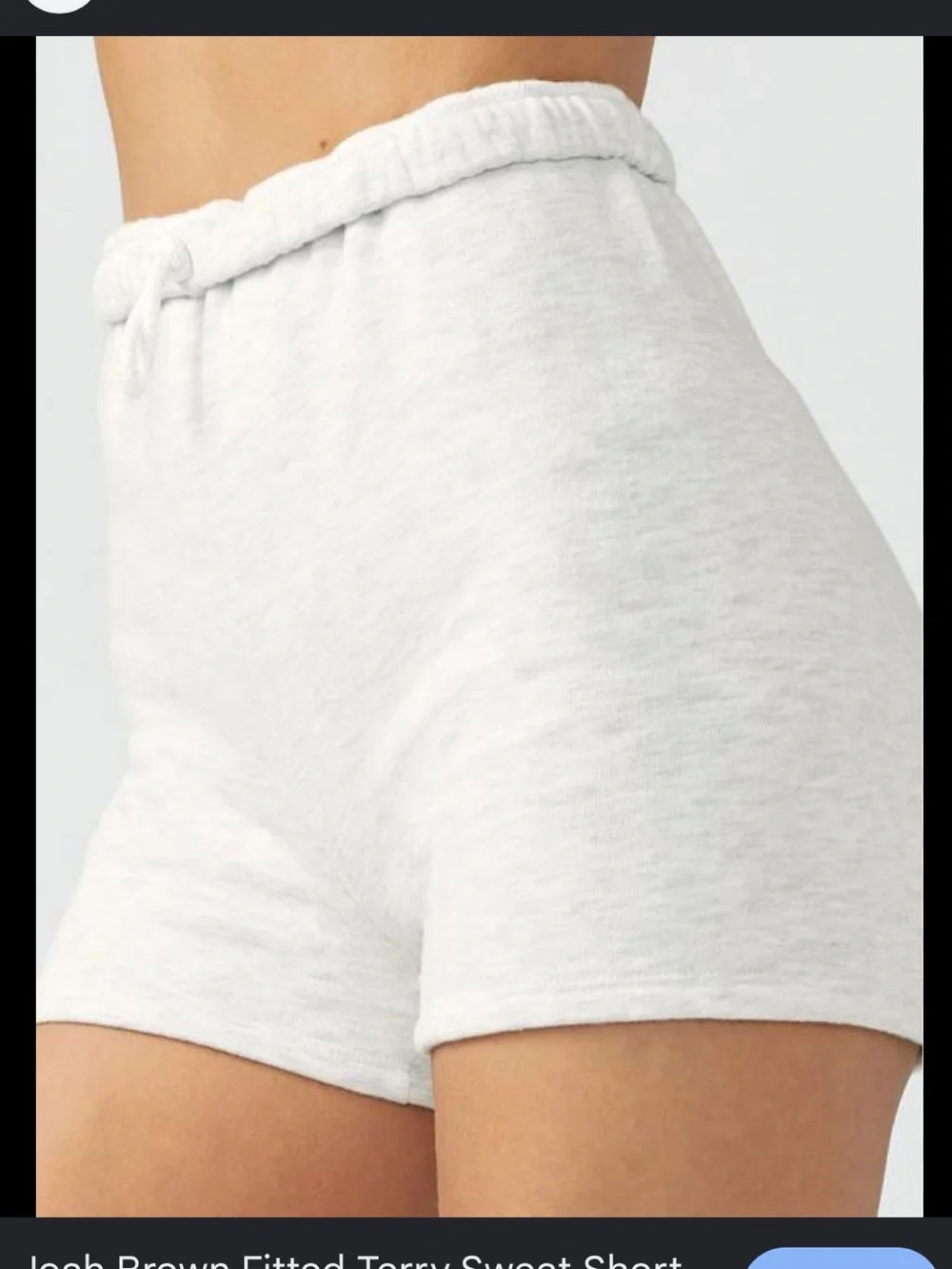 Joah brown fitted terry sweat shorts